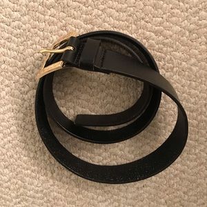 Black leather Michael Kors belt